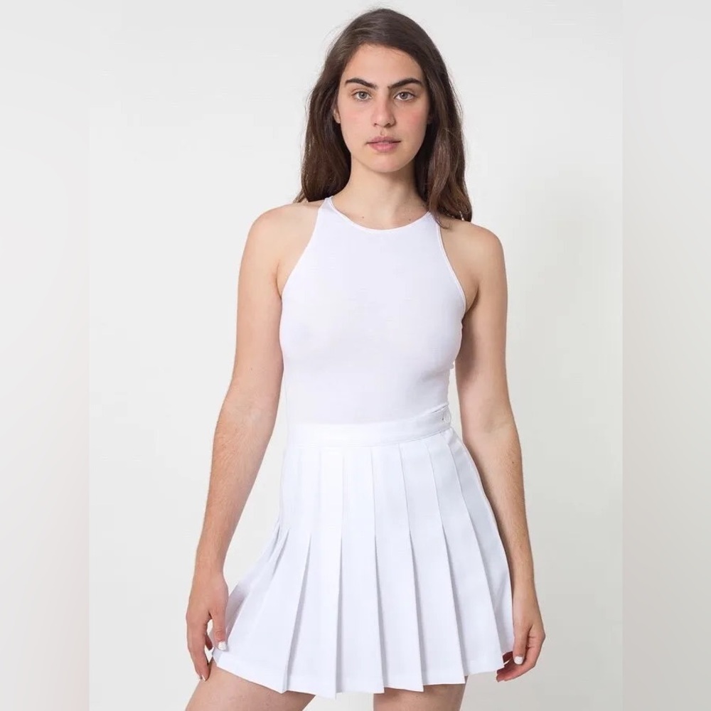 American Apparel pleated Tennis Skirt white